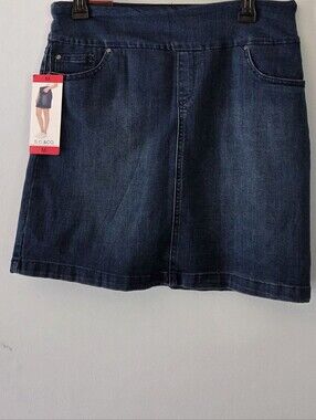 S.C. & CO. Pull-On Dark Blue Denim Skirt Size M